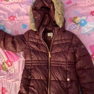Michael kors burgundy coat! For girls size 5/6
